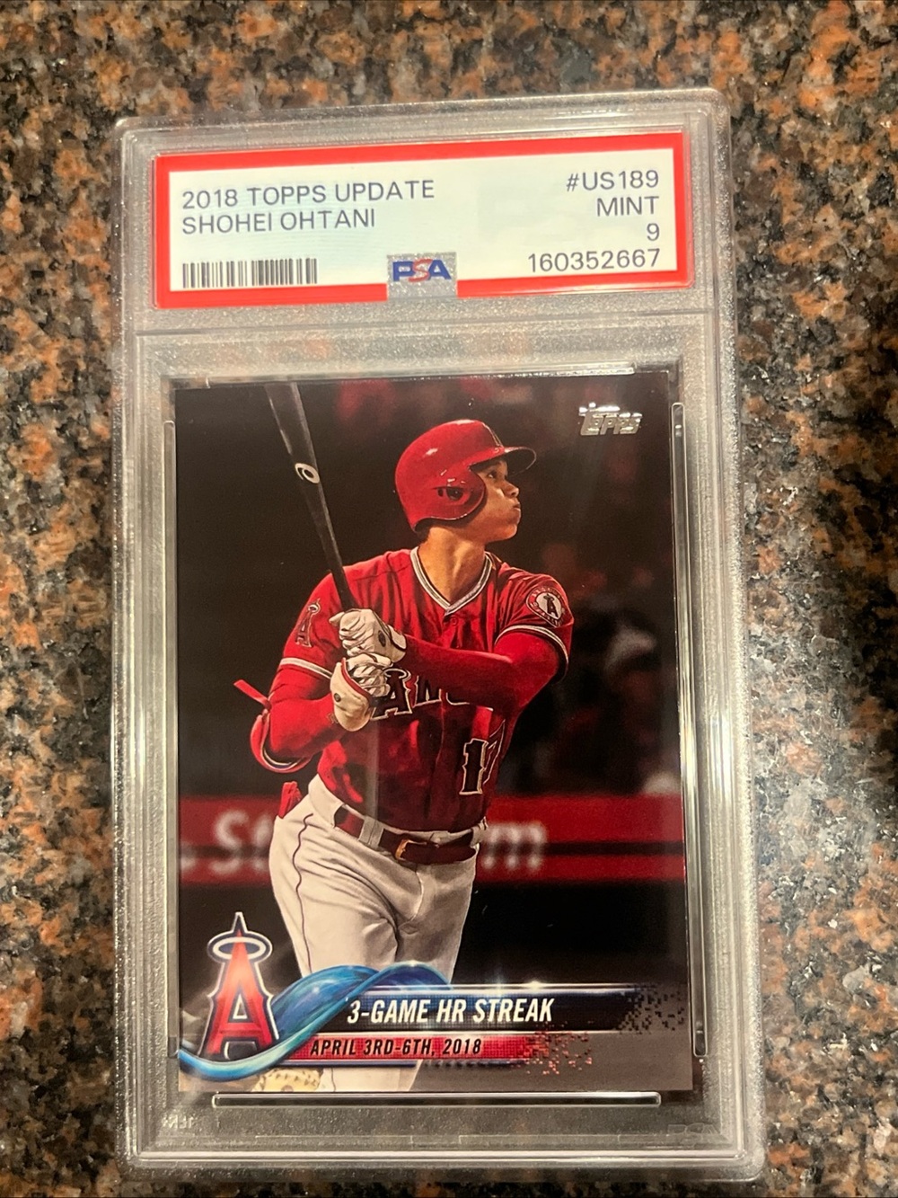 Shohei Ohtani Topps Rookie Card US189 PSA 9